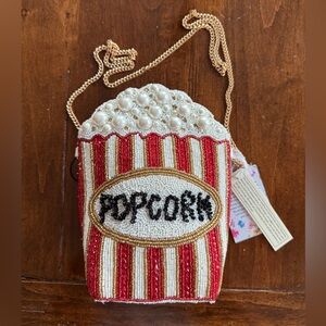 Beaded Popcorn Bag with Chain Strap